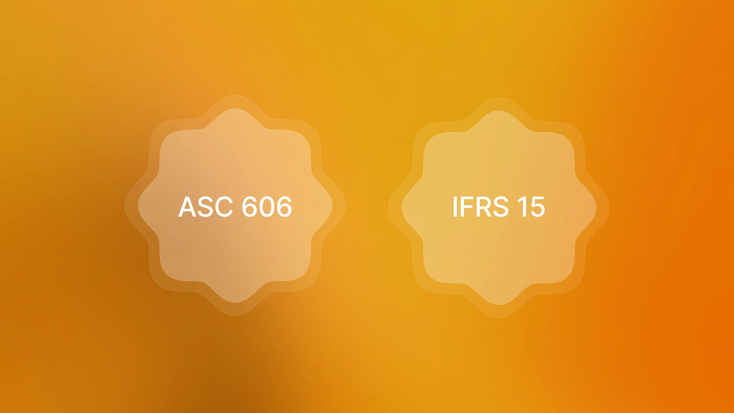 ASC 606 and IFRS 15 revenue recognition standards badges