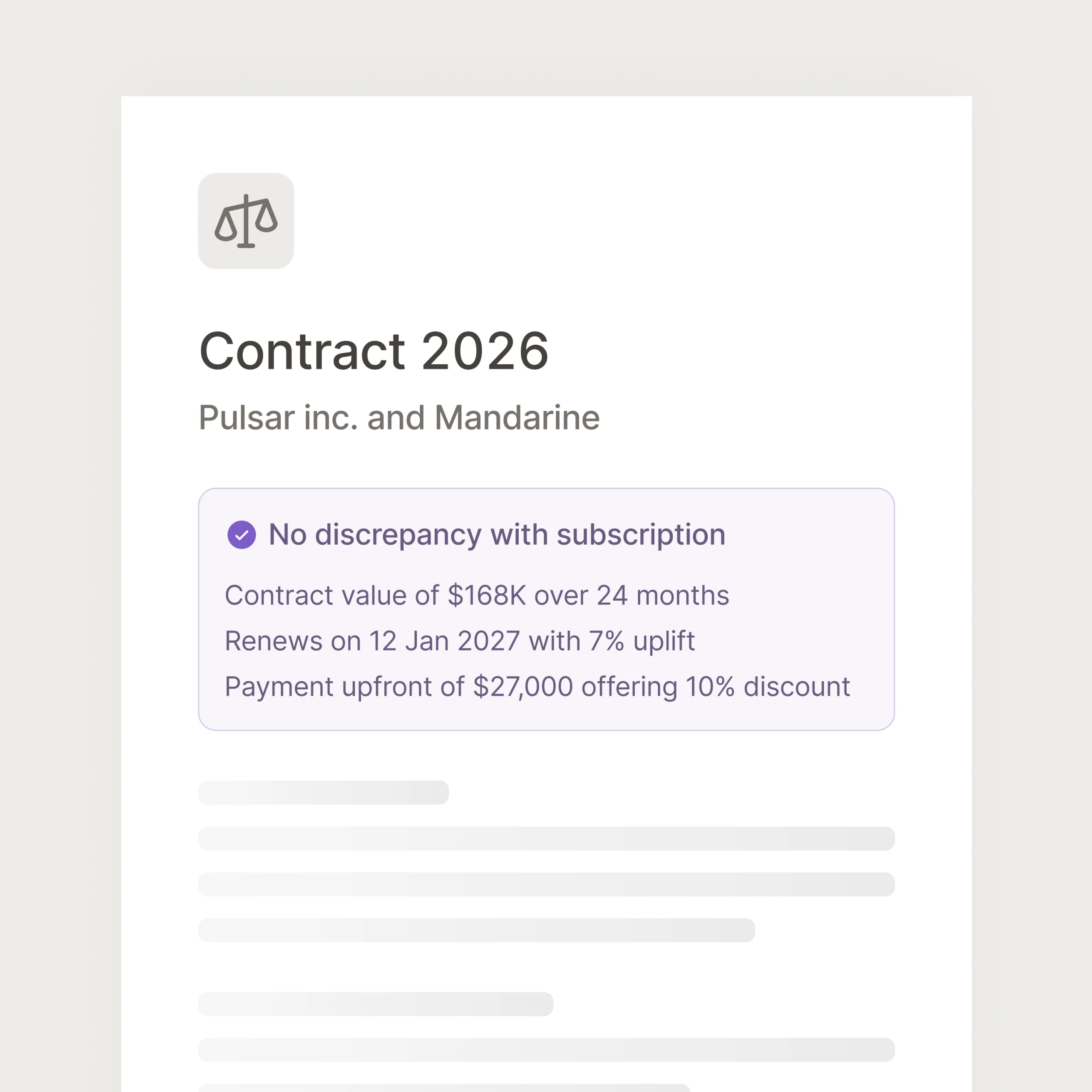 Valuation & Contract