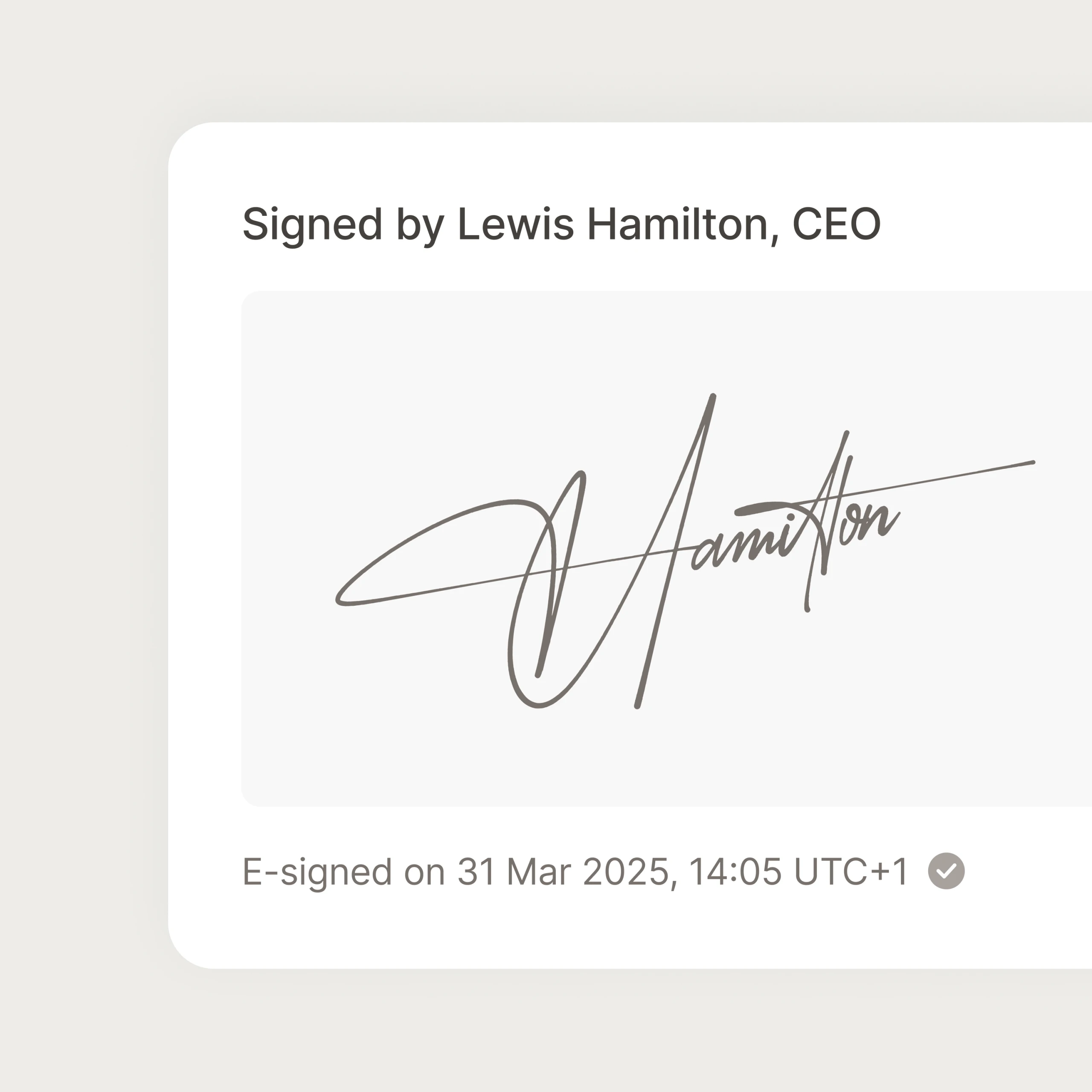E-signatures
